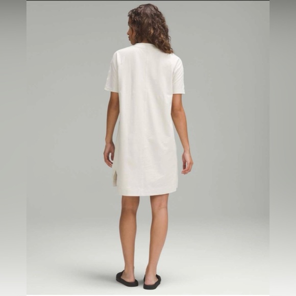 NWT Lululemon Heavyweight Cotton T-Shirt Dress in Bone - Picture 4 of 11